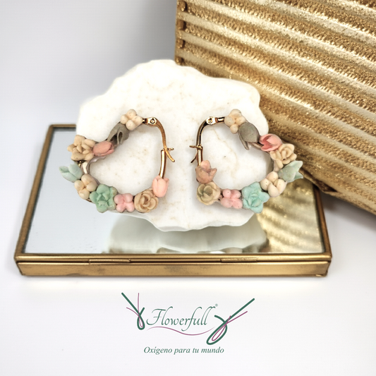 Corazón de suculentas | Aretes