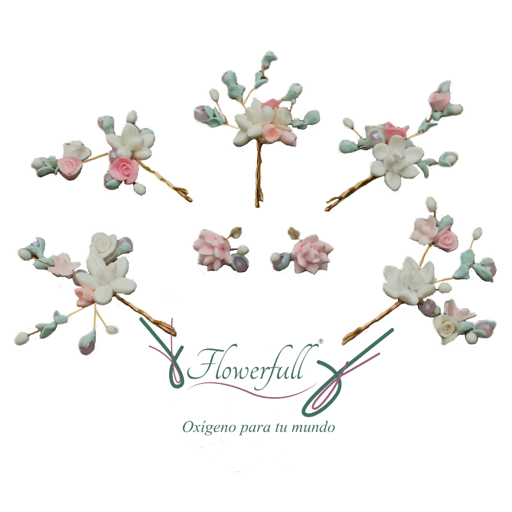 Mint Rose | bobby pin & earing set hair styles