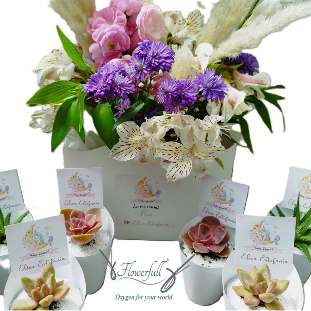 Baby Shower pampa| Centro de mesa y Recuerdo