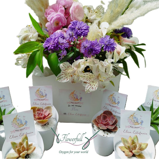 Baby Shower pampa| Centro de mesa y Recuerdo