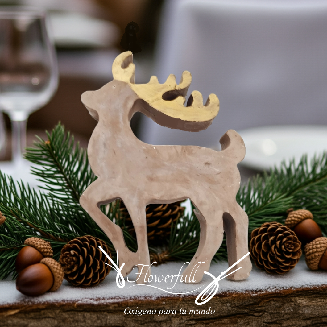 Candela navideña Venado 2d | Arreglo navideño
