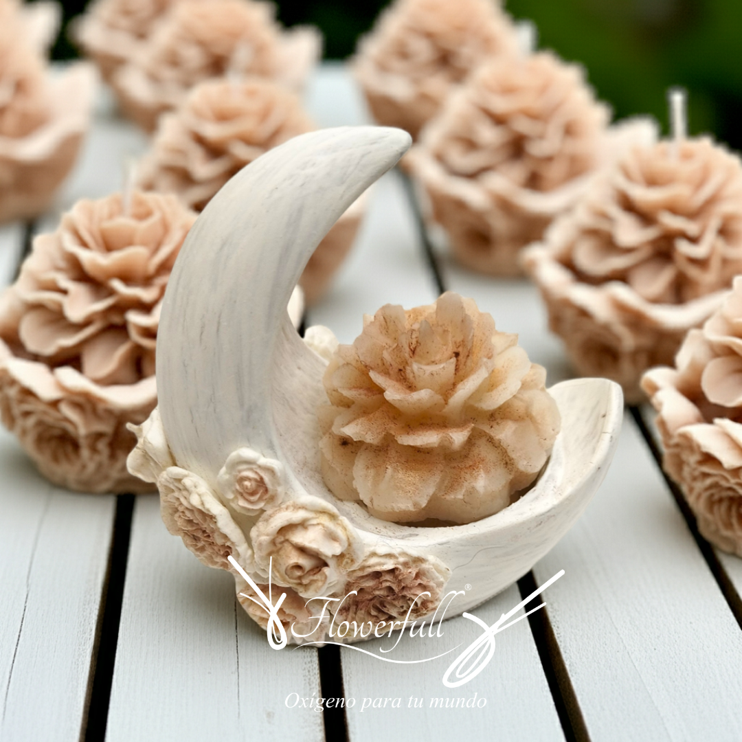 Luna con candela de peonía | Recuerdos