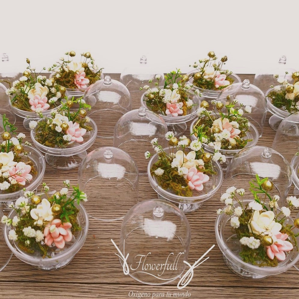 Flower & succulent rose |Recuerdo-Gift Cúpula