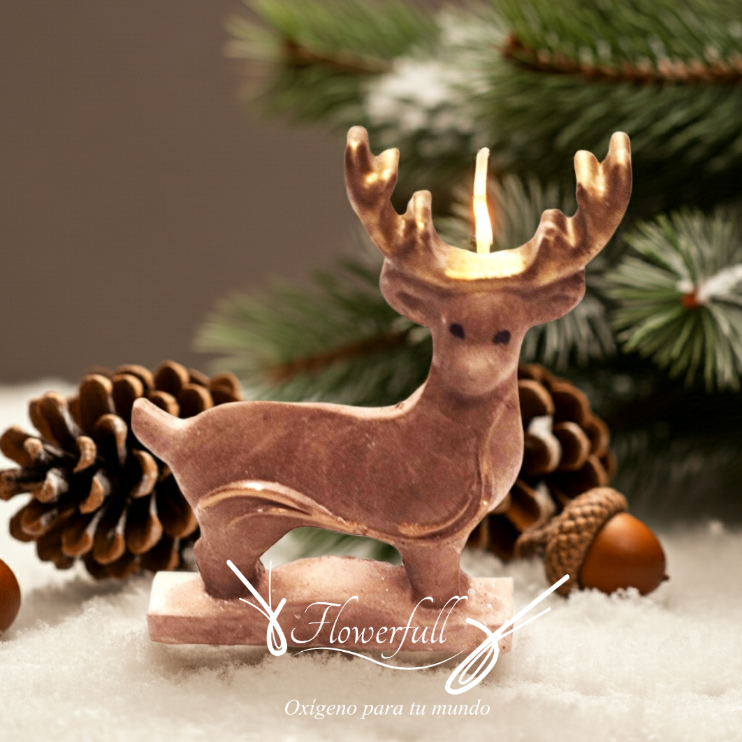 Candela navideña Alce pequeño 2d |Navidad