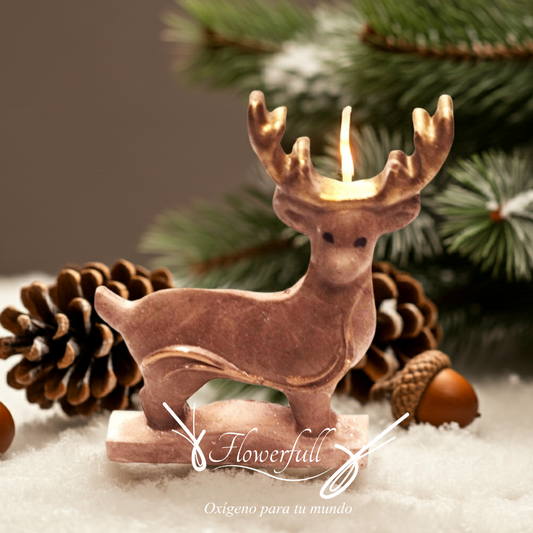 Candela navideña Alce pequeño 2d |Navidad