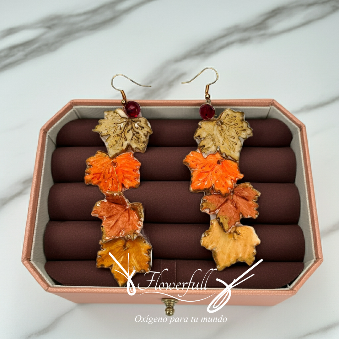 aretes de flores rosadas
