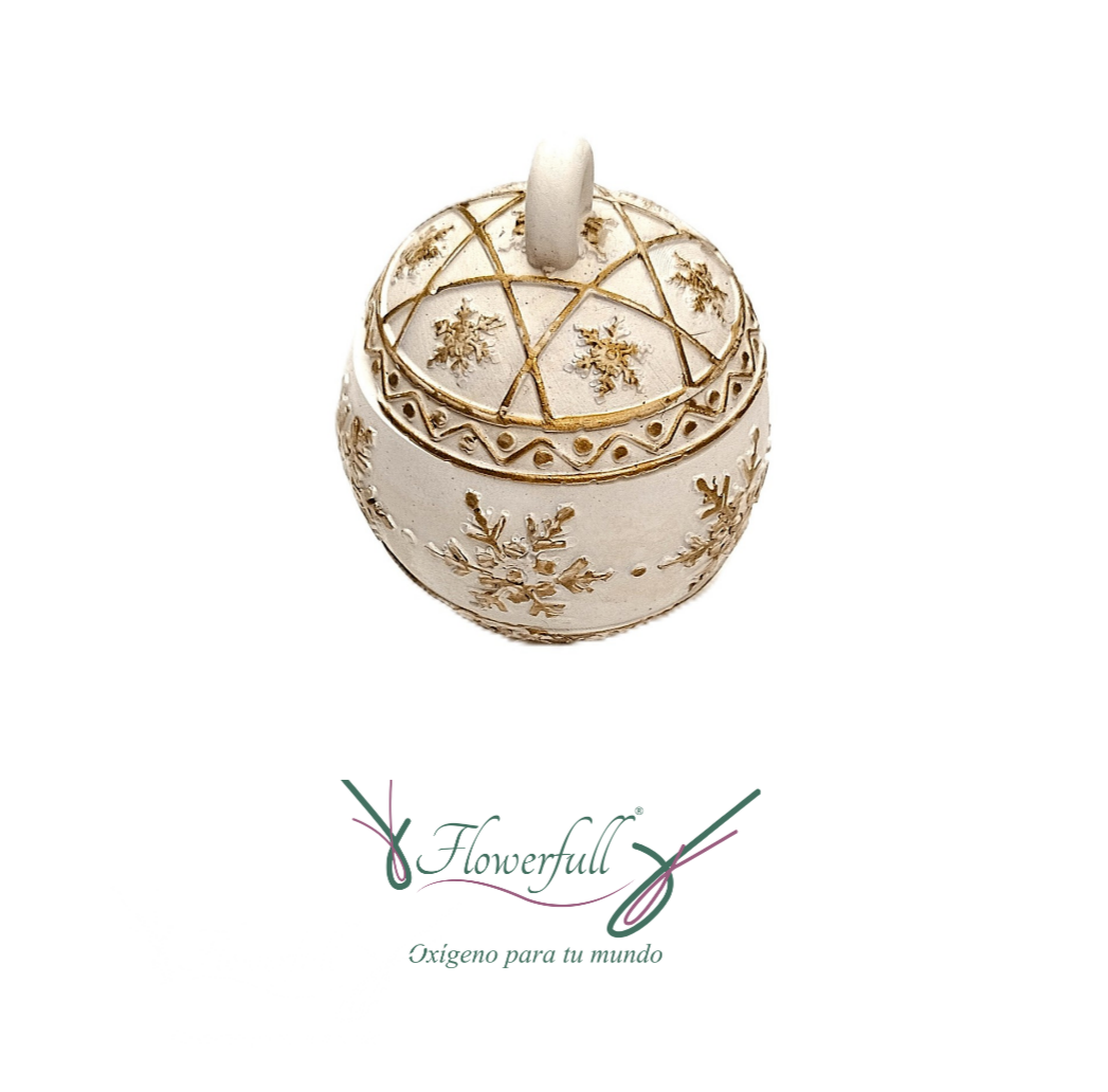 Candela esfera decorada