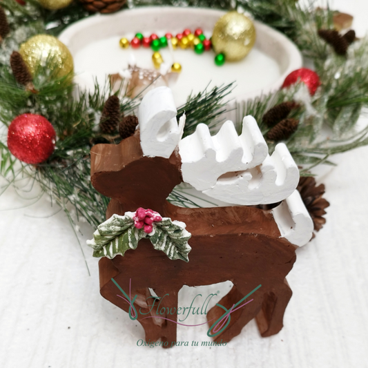 Candela navideña Venado 2d | Arreglo navideño