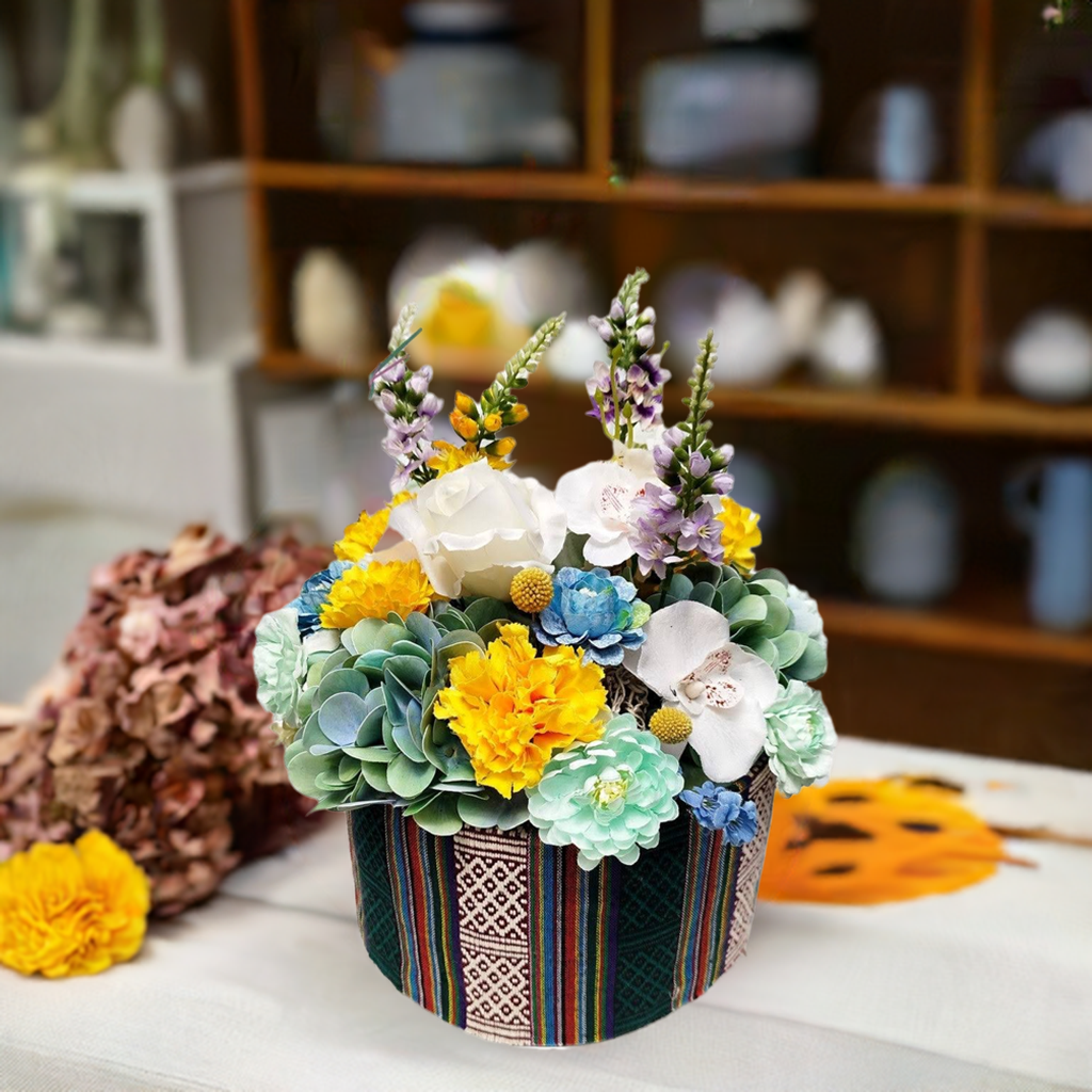 Full of color | Arreglo Floral round box
