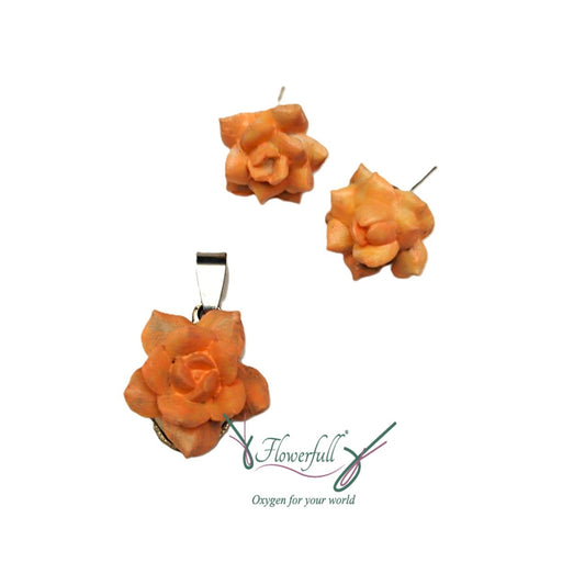 Aretes y dije floral | Set