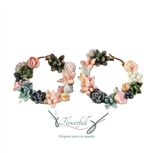 Floral Hoop & Succulents