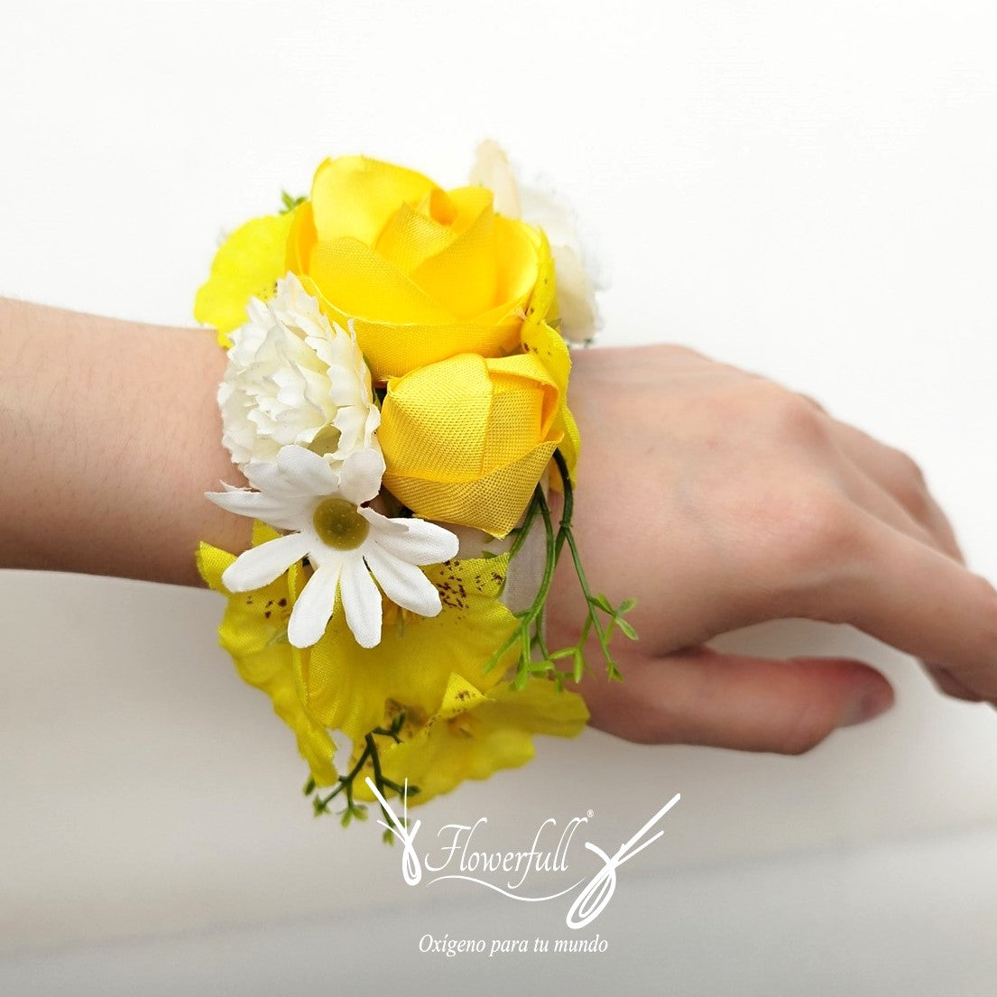 Solo para ti |Set brazalete y ramo tulipán amarillo