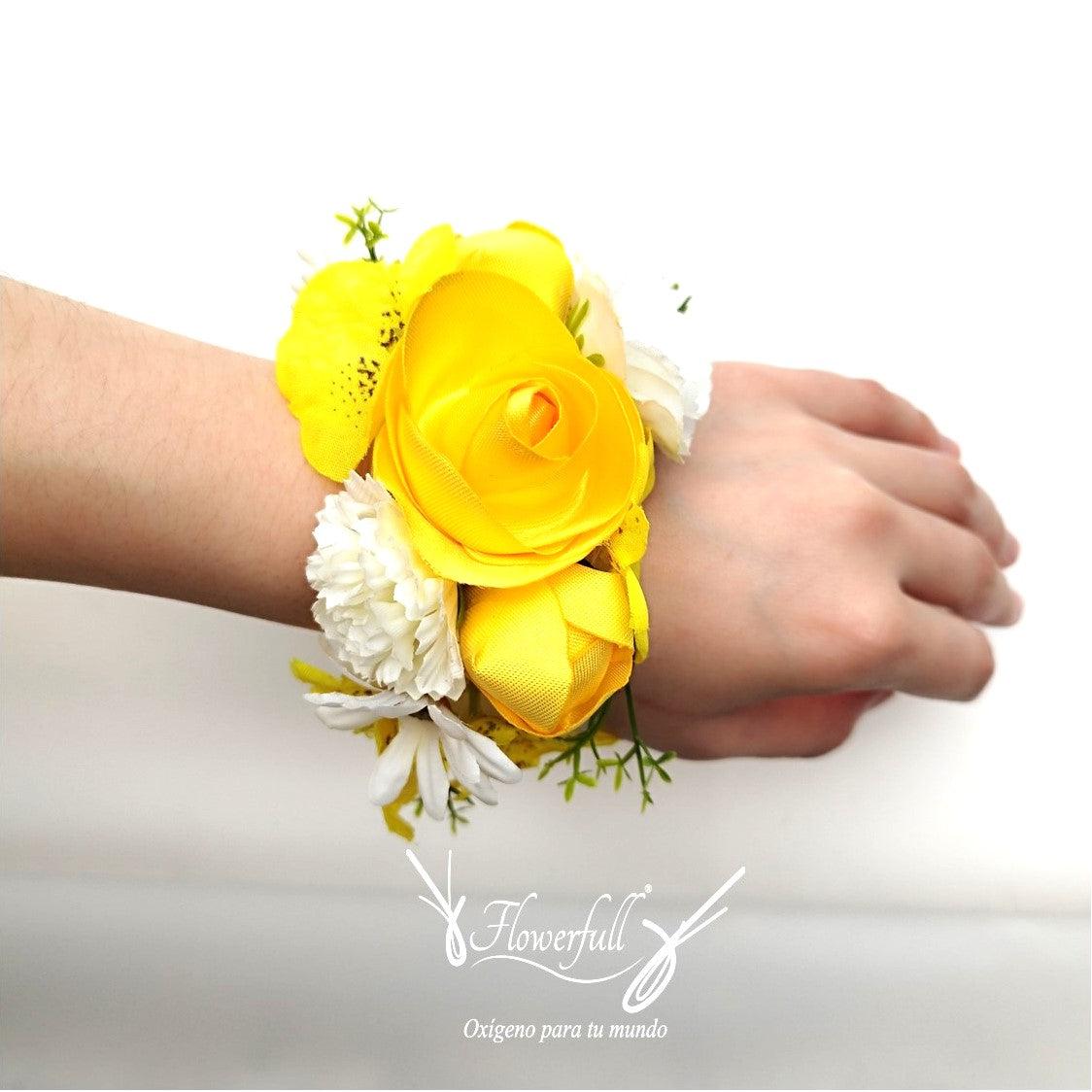 Rosa y Orquídeas Flores amarillas | Brazalete