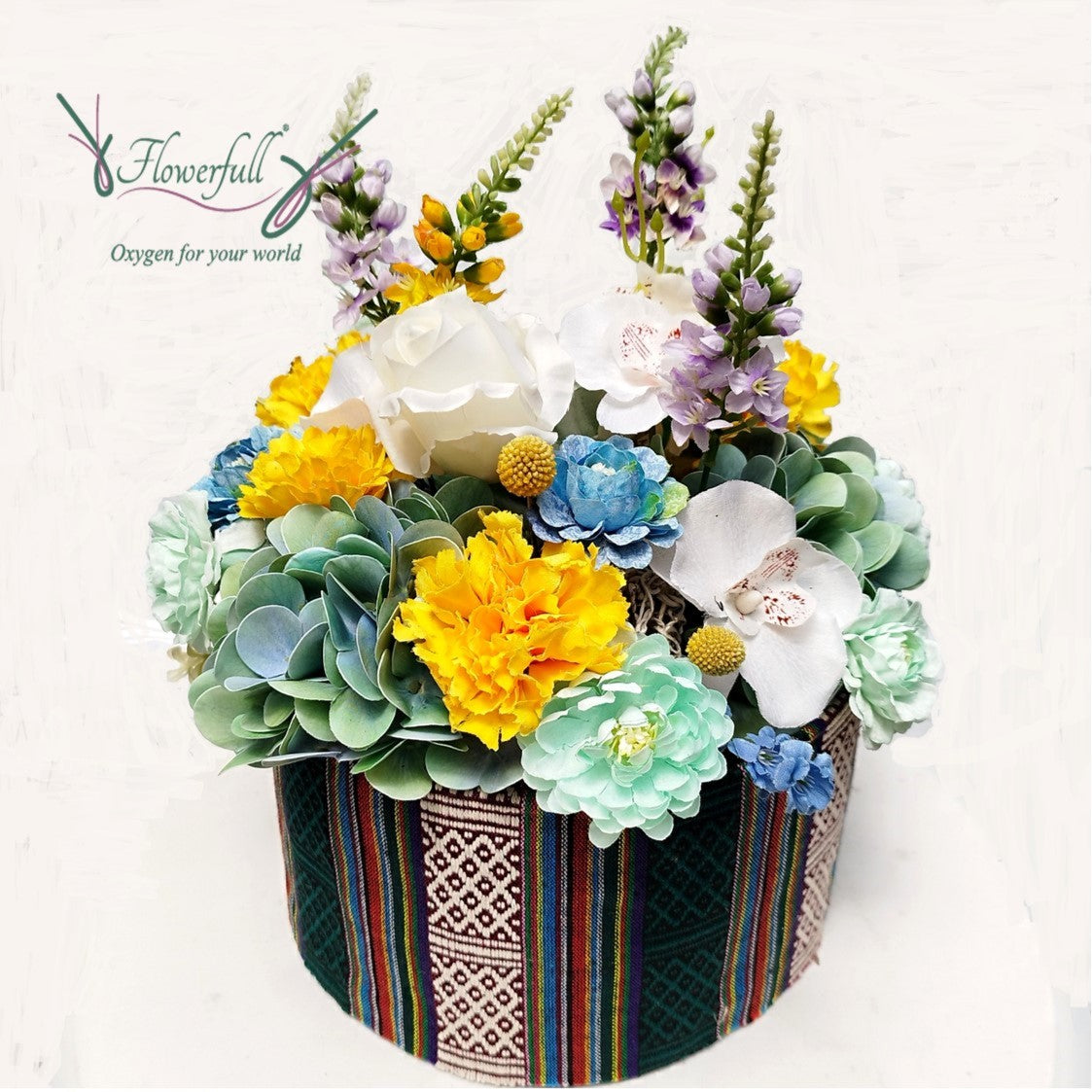 Full of color | Arreglo Floral round box