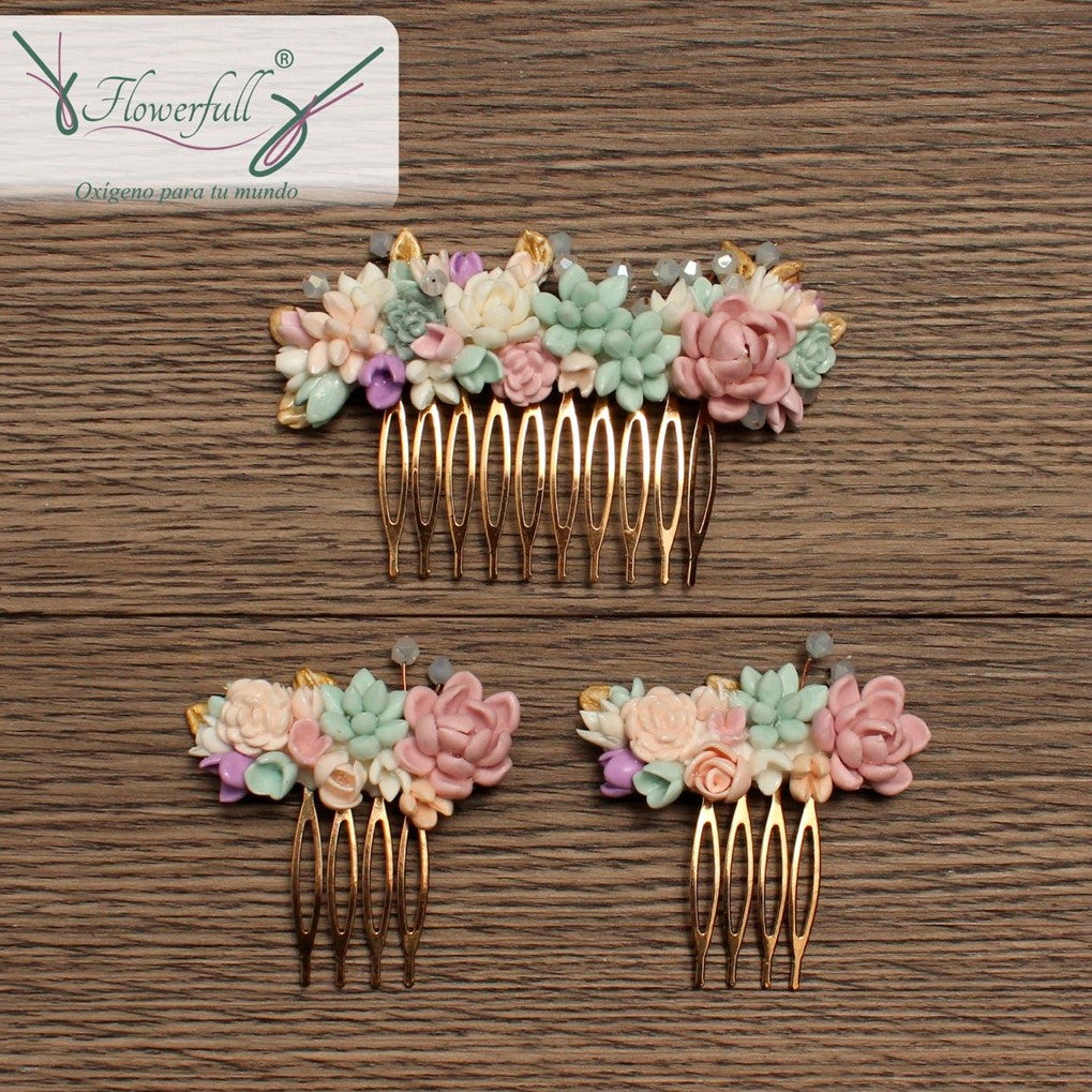 Succulent trio comb