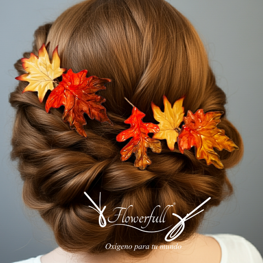 hair pin -Gancho de pelo otoño terracota | Flowerfull ®