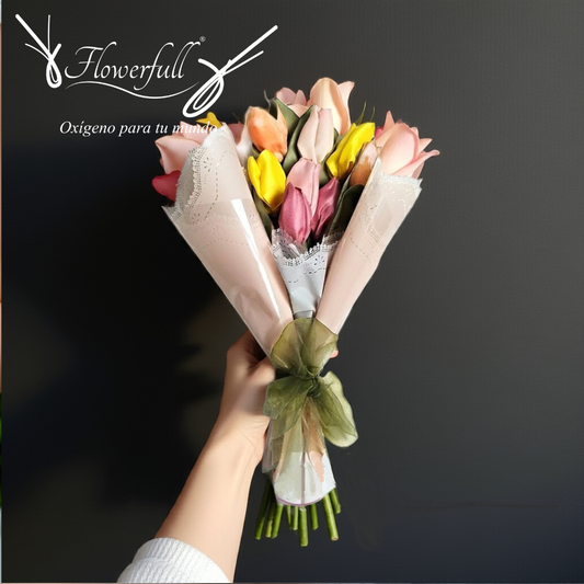 Tulipanes Suave y cálido | Ramo de Flores